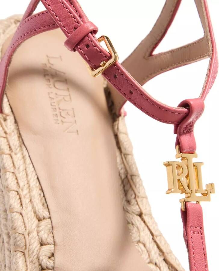 Lauren Ralph Lauren Sandalen Payton Espadrilles Flat in poeder roze