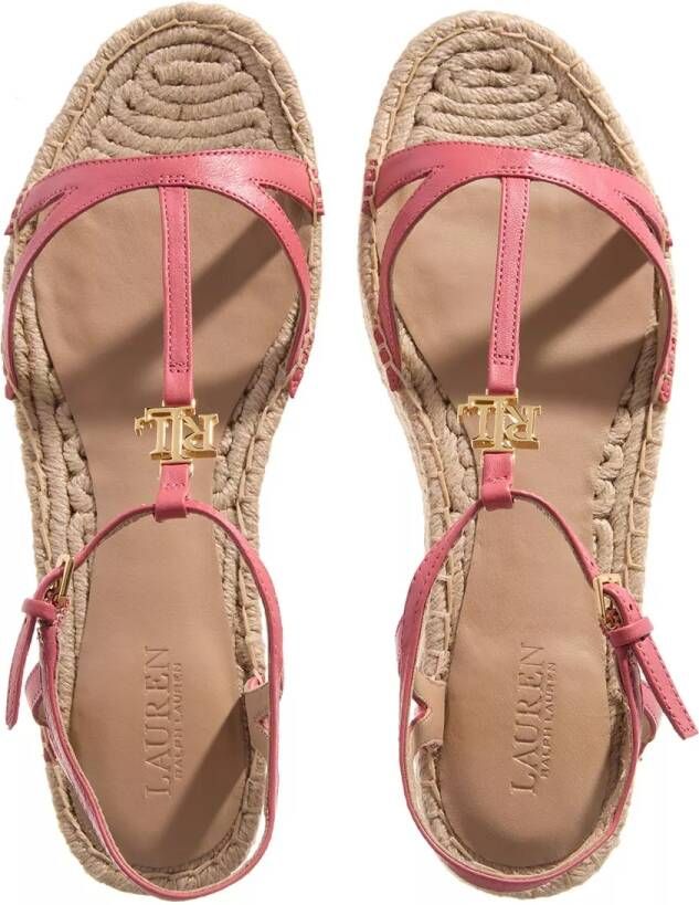 Lauren Ralph Lauren Sandalen Payton Espadrilles Flat in poeder roze