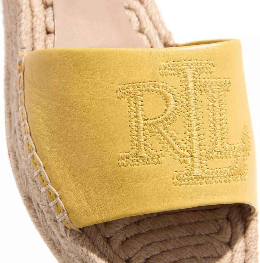 Lauren Ralph Lauren Sandalen Polly Logo Espadrilles Flat in geel