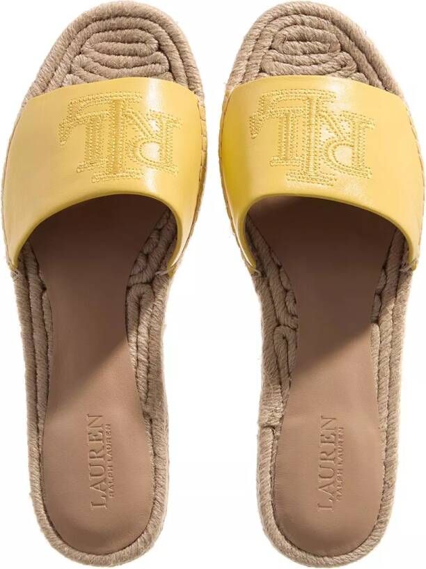 Lauren Ralph Lauren Sandalen Polly Logo Espadrilles Flat in geel