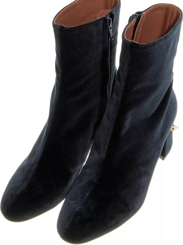 L´Autre Chose Boots & laarzen Ankle Boot Zip Velvet in blauw