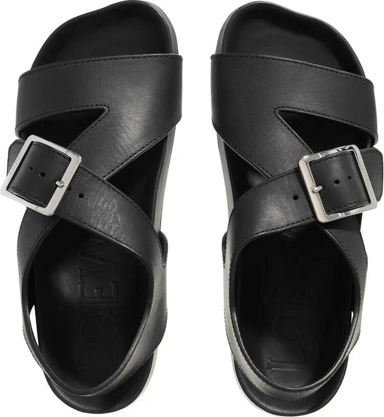 Loewe Low-Top Sneakers Ease Sandal Toe in zwart