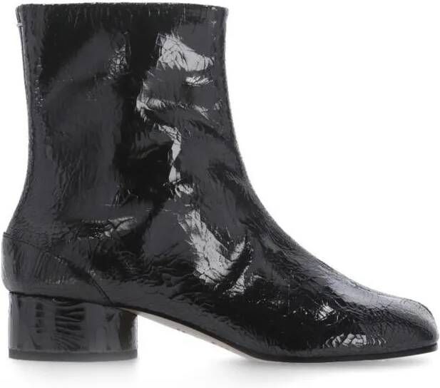 Maison Margiela Boots Black Mirror Leather Boots in zwart