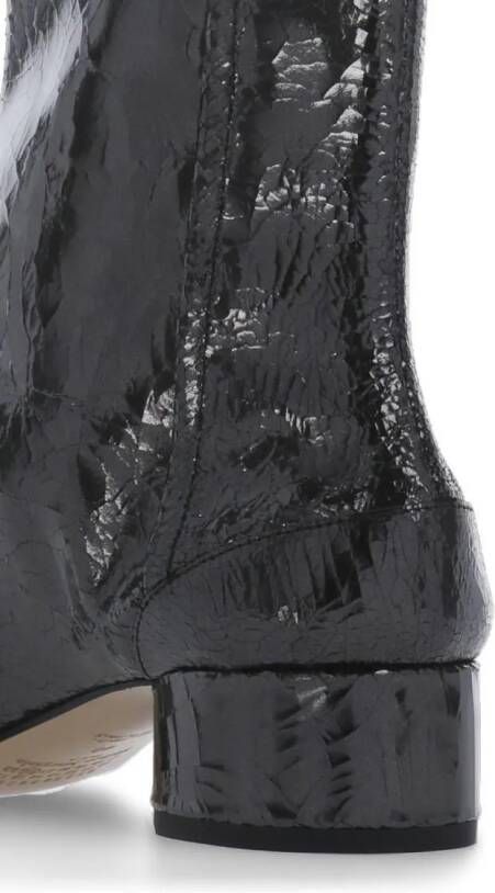 Maison Margiela Boots Black Mirror Leather Boots in zwart