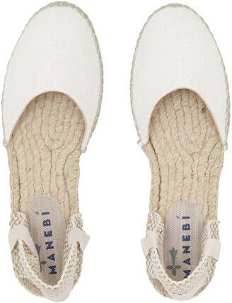 Manebi Espadrilles Flat Valenciana in wit