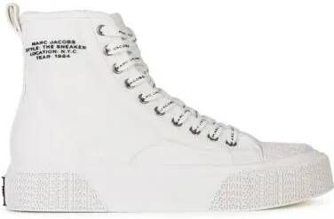 Marc Jacobs Low-Top Sneakers 'The High Top' White Tela Sneakers in wit