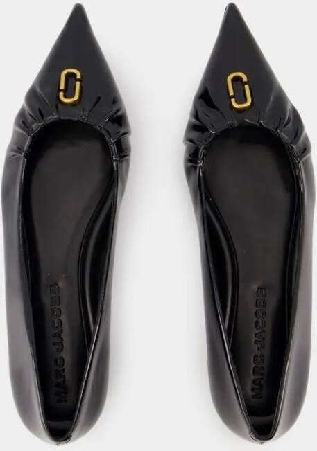 Marc Jacobs The Pointy Toe Ballerinas Leather Black in zwart