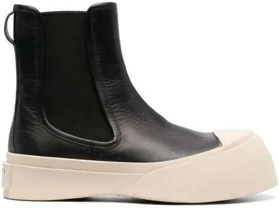 Marni Boots Slip-On Ankle Boots in zwart