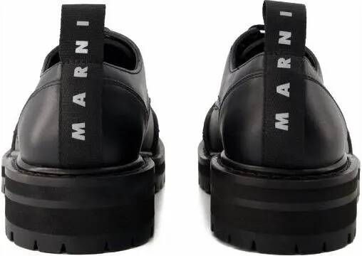 Marni Loafers Dada Derbies Leather Black in zwart