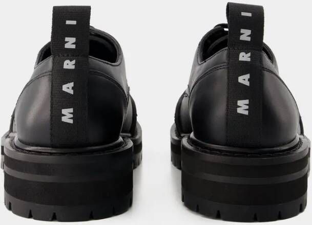 Marni Loafers Dada Derbies Leather Black in zwart