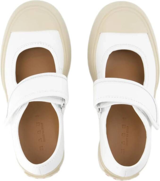 Marni Loafers Mary Jane Sneakers Leather White in wit