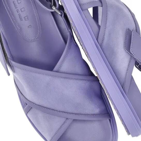 Marni Sandalen Purple Leather And Tech Fabric Sandals in paars