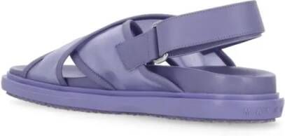 Marni Sandalen Purple Leather And Tech Fabric Sandals in paars