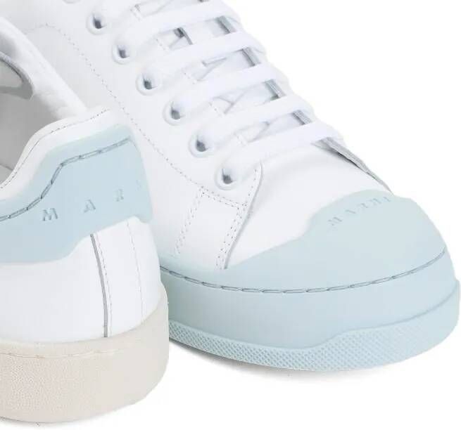 Marni Lage-top sneaker Dada Bumper White Light Blue Leather Sneakers in wit