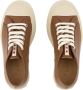 Marni Bruine Leren Sneakers met Contrasterende Details Brown Dames - Thumbnail 20