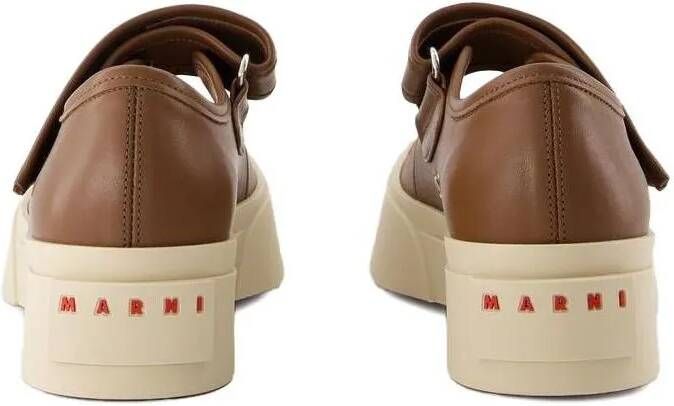 Marni Low-Top Sneakers Mary Jane Sneakers Leather Brown in bruin