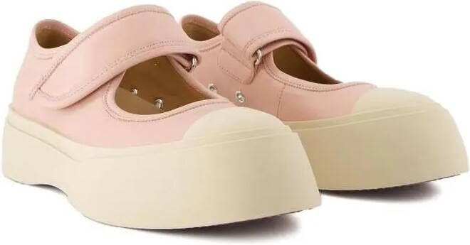 Marni Low-Top Sneakers Mary Jane Sneakers Leather Pink in roze