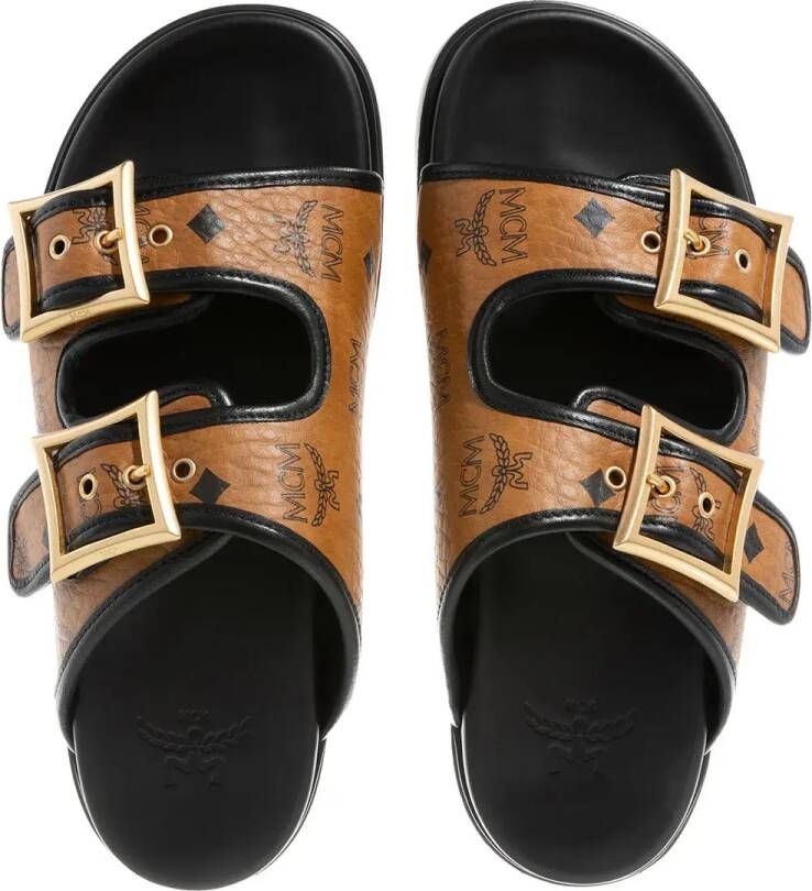 MCM Sandalen U Col Vst Flat Sandals Co in bruin