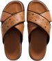 MCM Slippers & Mules U Col Vst Lthr Mix Flat Sandals Co in cognac - Thumbnail 9