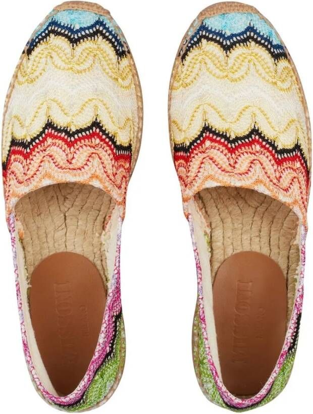 Missoni Low-Top Sneakers Zig Zag Knitted Espadrilles in meerkleurig