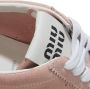 Miu High-Top Sneakers Logo Printed Lace Up Sneakers in poeder roze - Thumbnail 4