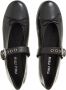 Miu Loafers Leather Ballerina in zwart - Thumbnail 2