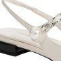 Miu Loafers White Ivory Goat Leather Ballerina in wit - Thumbnail 2