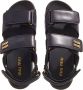 Miu Sandalen Logo Plaque Open Toe Sandals in zwart - Thumbnail 2