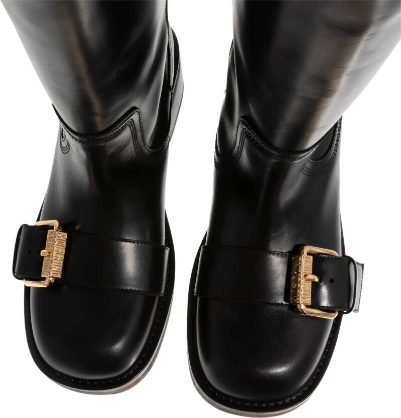 Moschino Boots & laarzen Logo Multistrap in zwart