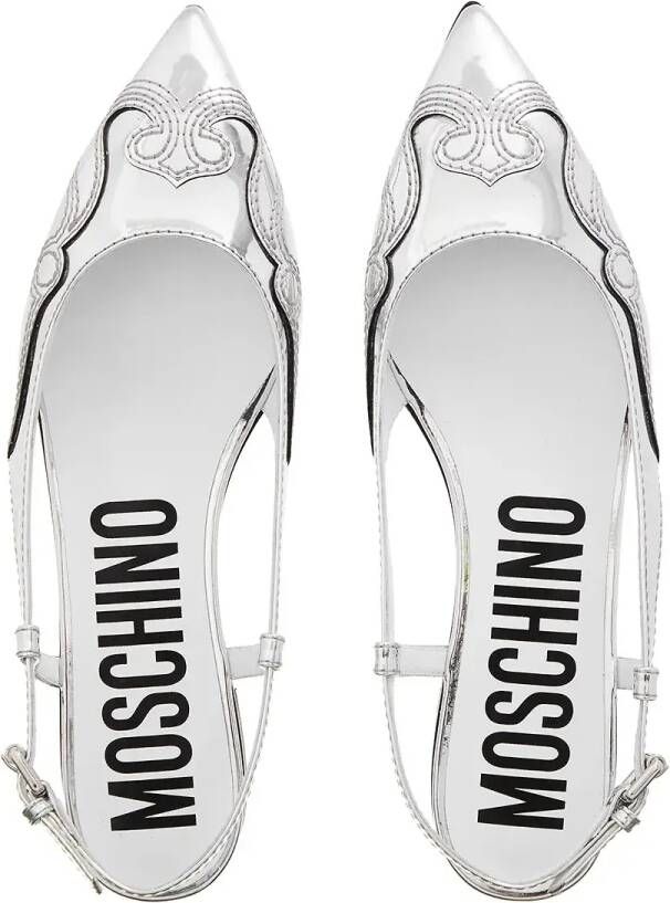 Moschino Espadrilles Ballerina in zilver