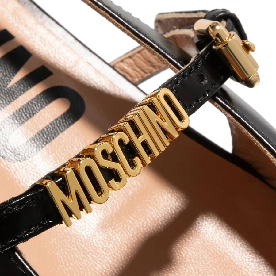 Moschino Espadrilles Mini Lettering in zwart