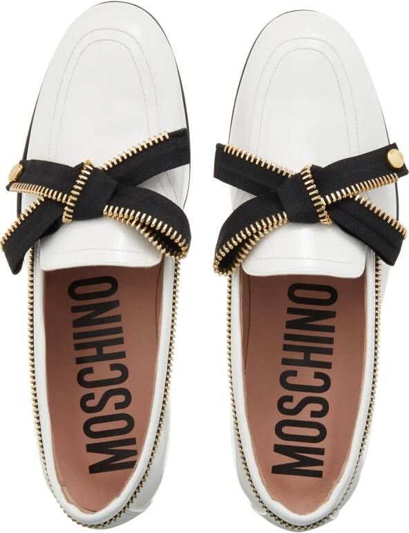 Moschino Loafers Bow Zip in wit