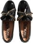 Moschino Loafers Bow Zip in zwart - Thumbnail 3