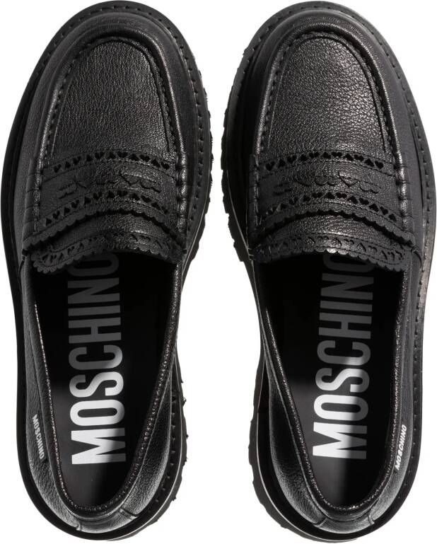 Moschino Loafers Hearted Brogue Sporty in zwart