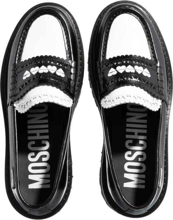 Moschino Loafers Hearted Brogue Sporty in zwart