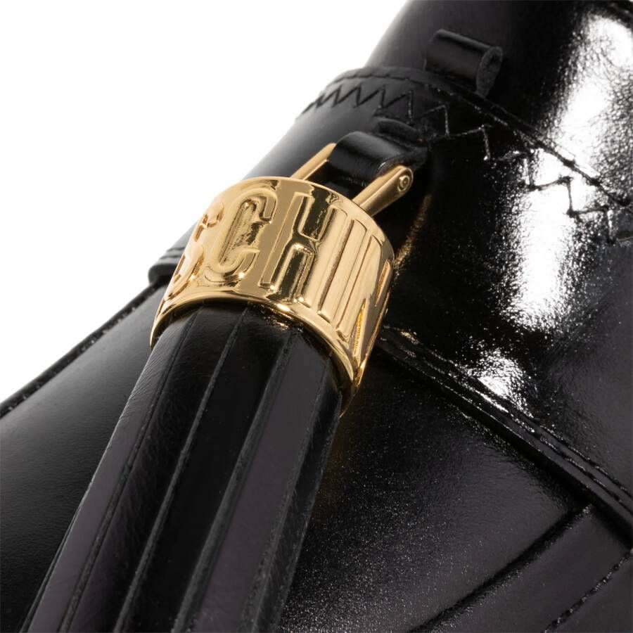 Moschino Loafers Metal Tassel in zwart