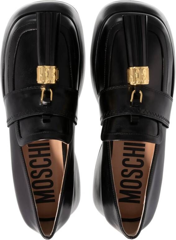 Moschino Loafers Metal Tassel in zwart