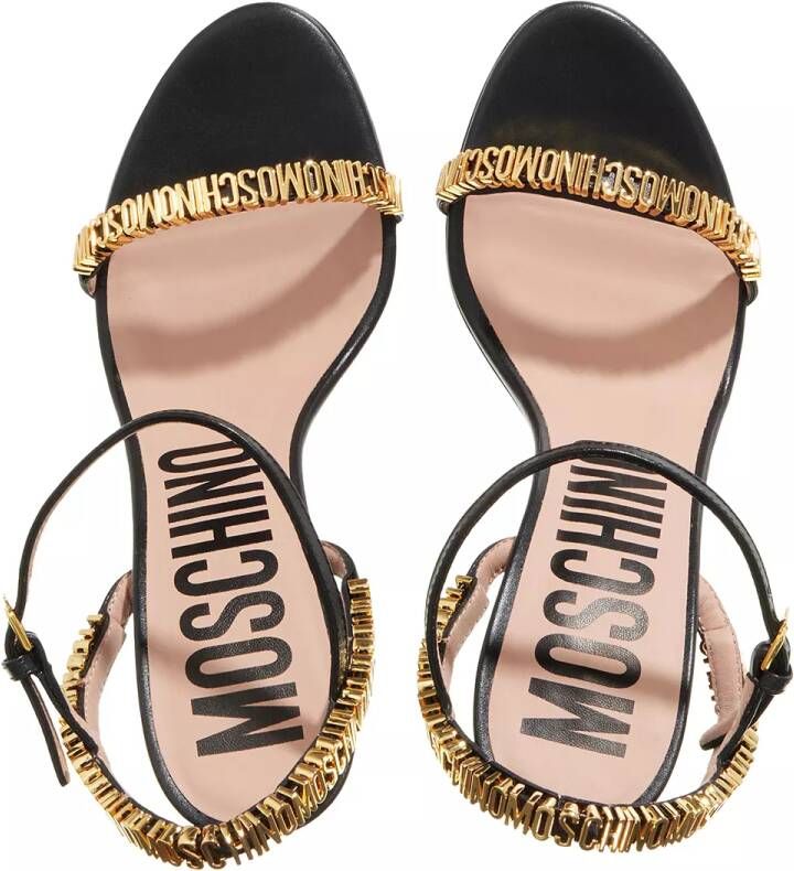 Moschino Sandalen Mini Lettering Sandals in zwart