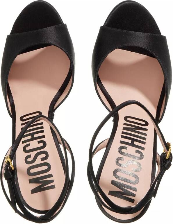 Moschino Sandalen Strass Heel Sandals in zwart