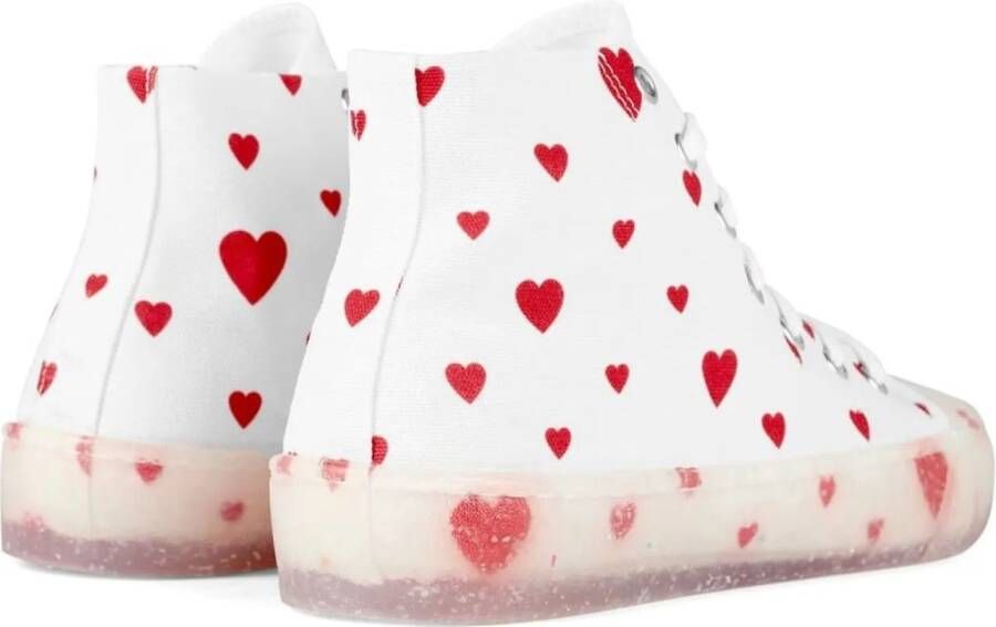 Moschino Sneakers Heart Logo High-top Sneakers in wit