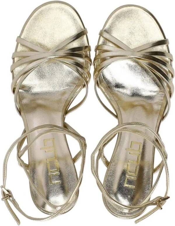 Ncub Sandalen MAMY PLATIN SANDALE MIT ABSATZ in champagne kleuren