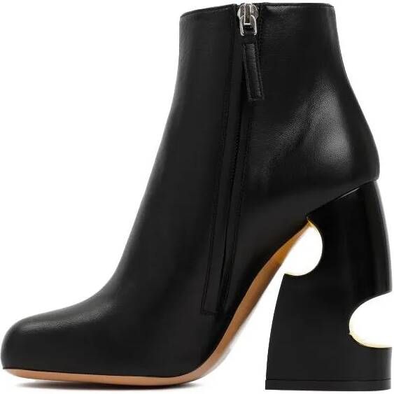 Off-White Boots Black Pop Bulky Nappa Ankle Boot in zwart