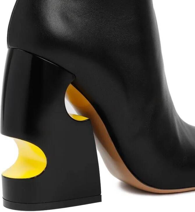 Off-White Boots Black Pop Bulky Nappa Ankle Boot in zwart