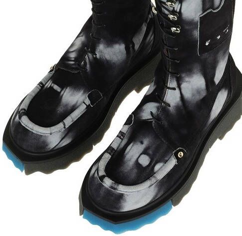 Off-White Boots & laarzen Tie Dye Sponge Pocket Combat in zwart