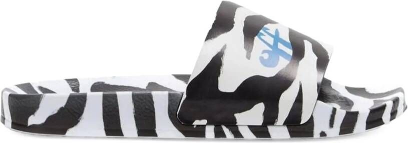 Off-White Low-Top Sneakers Printed Logo Pool Slides Sandals in meerkleurig