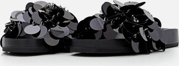 Paco Rabanne Sandalen Black Sparkle Sandals in zwart