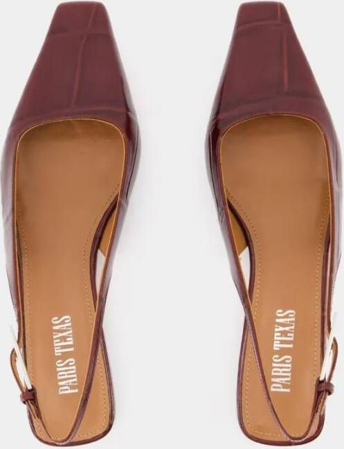 Paris Texas Bettina 10 Slingback Leather Burgundy in rood