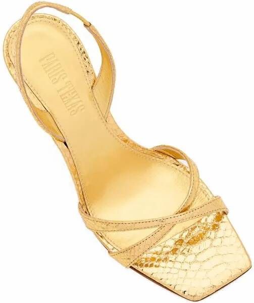 Paris Texas Sandalen 85mm Stiletto Slingback in goud