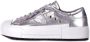 Philippe Model Zilveren Leren Sneakers met Metalen Detail Gray Dames - Thumbnail 19