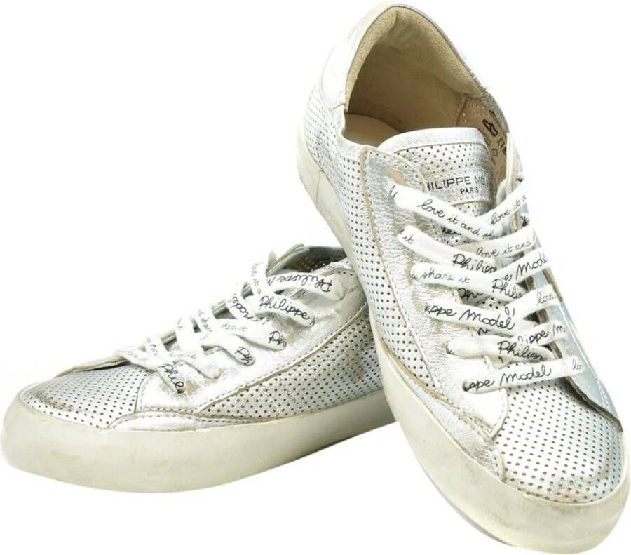 Philippe Model Low-Top Sneakers Silver in zilver